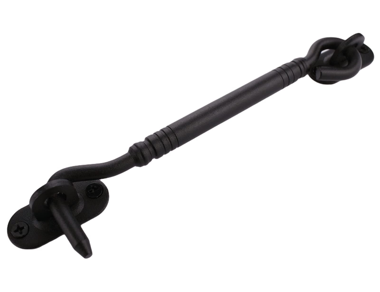 Firefly-Web Heavty Duty Eye Latch Lock and Cabin Hook for Locking Barns Sliding Home, Bedroom, Gate, Shed, Rustic, Vintage Door gate Latch (Stainless Steel 6“)