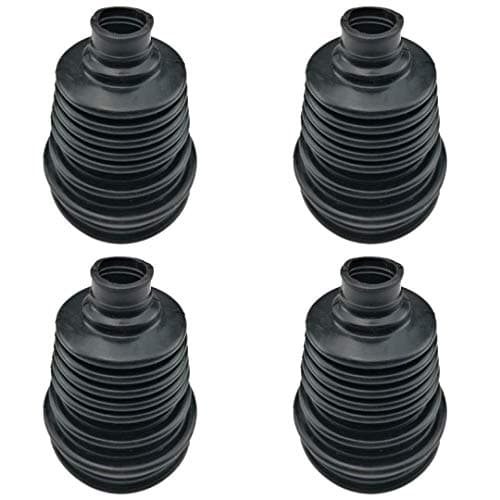 I33T Universal Flexible Silicone Constant Velocity CV Joint Boot Rubber 5 inch（125mm） Height (Pack of 4 Pieces, Black)
