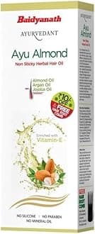 Ayurvedant Ayu Almond Herbal Hair Oil Nourishing & Strengthening Oil with Natural Almond Extract for Healthy, Shiny Hair With Non-Sticky Formula (100 ML)