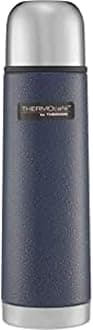 Thermos 170694 ThermoCafé Stainless Steel Flask, Hammertone Blue, 1 L