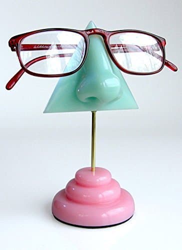 Mint Green Eyeglass Holder with Pink Base