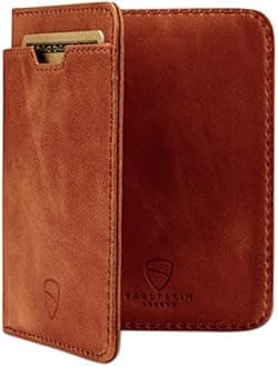 Vaultskin City Slim RFID Blocking Bifold Leather Wallet for Men - Minimalist Front Pocket Card Holder, Holds 9 Cards & Cash, Premium Italian Leather