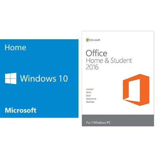 Windows 10 Home 64 Bit System Builder OEM with Microsoft Office Home and Student Key Card