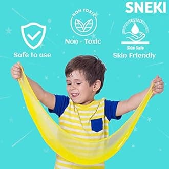 SNEKI (Pack of 12) Non Sticky Crystal Clay Kids Slime Putty Toy for Kids Educational Creative DIY Toys Stress Relief Sludge Toy for Boys and Girls (50gram)
