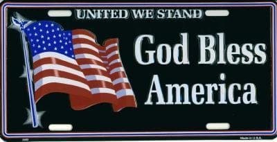 Dixie God Bless America License Plate