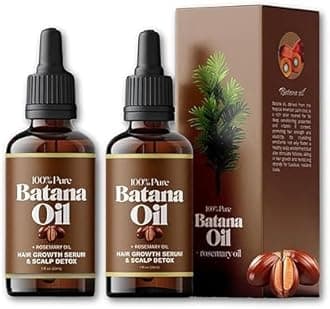 Generic Batana Oil for Hair Growth, 100% Organic, Rosemary Infused, Enhances Hair & Skin Radiance, Reduces Hair Loss, Unisex-Adults, 30ml (Pack of 2)