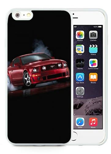 iPhone 6 Plus Case,Ford Mustang Gt White Cover Fit For iPhone 6S Plus 5.5 Inches,TPU Case Wireless Phone Accessory