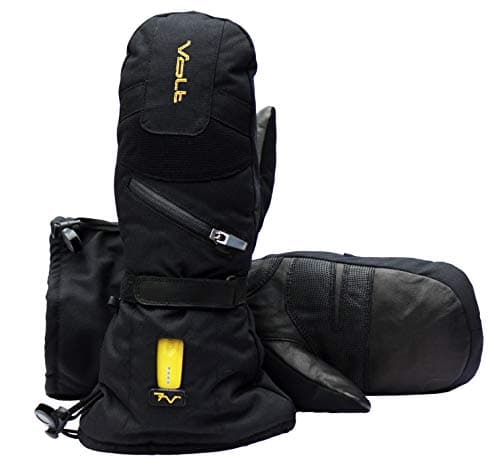 Heated Mittens by Volt, Powered by a 7V Rechargeable Battery, Heats Both Sides of Hand Including The Thumb, Genuine Leather Palm, Zero Layer System