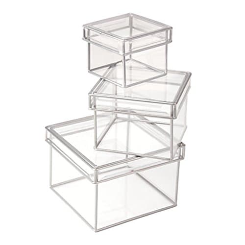 Storage Boxes Clear, Divoga. 3 pack