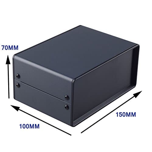 ABS Plastic Junction Box Black IP 54 Waterproof Enclosures Dust-proof Electronics Instrument Case Metal Diy Housing 150x70x100mm (Width x Height x Depth)