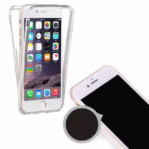 TheTransporter Slim 360 degree Protective Front and Back Full Coverage TPU Silicone Gel Case Cover For Apple iPhone 5 5s se (Clear)