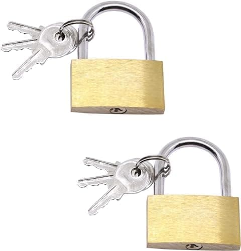 Waterproof Lock for Sheds Storage Set School Gym Solid Padlock with 2 Keys Lock Body Wide Stainless Steel