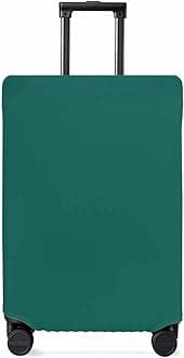 Aventurine Green Travel Luggage Cover, Solid Watercolor Anti-scratch Travel Suitcase Protector Covers, Washable Elastic Baggage Covers Fit 22-25 Inch Carry on Luggage