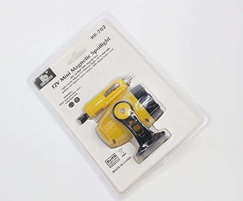 DC12V mini Magnetic Spotlight White 5 LED with cigrette lighter adaptor