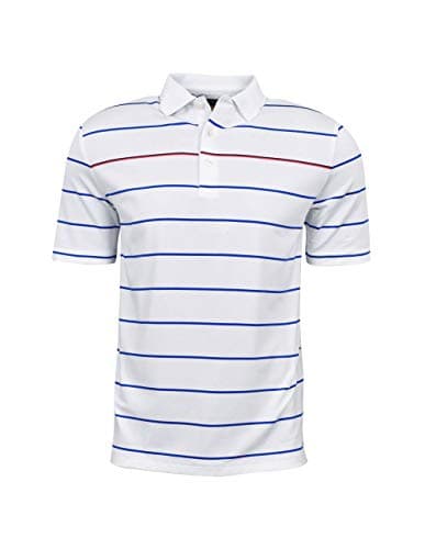 Jack Nicklaus Golf- Engineered Stripe Polo Black Label Bright White Small