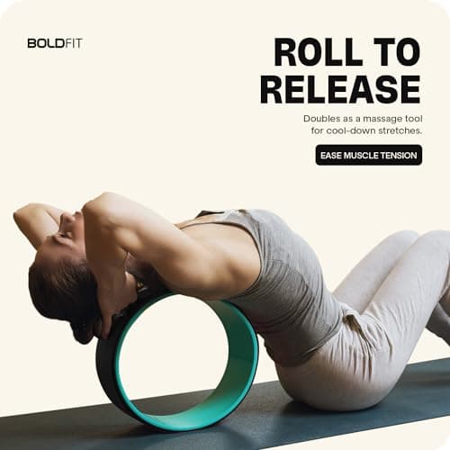 Boldfit Yoga Wheel For Stretching for Back Bends, Exercise, Workout Accessories for Women & Men Exercise Roller Yoga Equipment for Home Workout, Chirp Wheel -12Inch