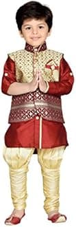AJ DEZINES Boys Indian Wear Bollywood Style Kurta Pyjama Waistcoat for Kids || Diwali Outfit