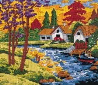 HUNNY- BUNCH Anchor Premium Stitch Kit For Children To Adults Crafters, Long Stitch Kit With Beautiful 27 Soft Cotton Skeins (Art - Aim1000-00050 - Perfect Paradise, Multicolor)