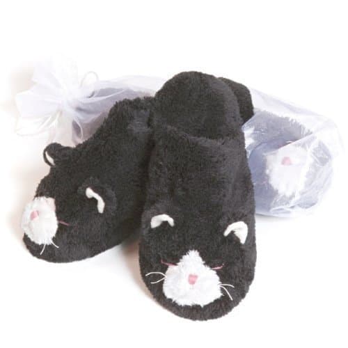 Heated Herbal Lavender Cat Slippers