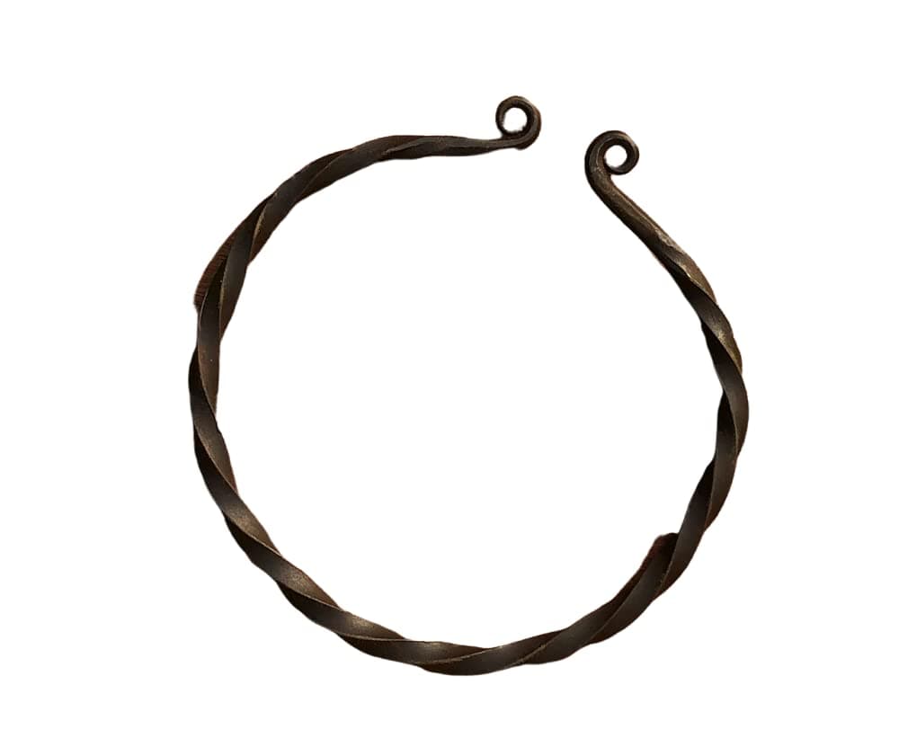 Iron Viking Warrior Torc Necklace - Black