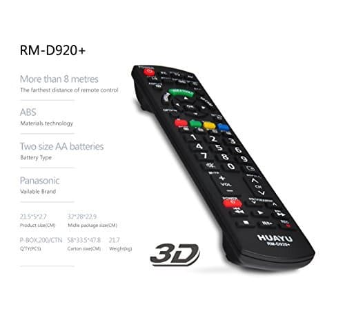 Replacement TV Remote Control for Panasonic LCD - LED or PLASMA TVs RM-D920. Its aBRAND NEW ULTRA Universal Remote for Panasonic brand. The remote looks like the original and will work as well as the original. It could directly control 99% models of Panasonic brand. Supported models: please see description