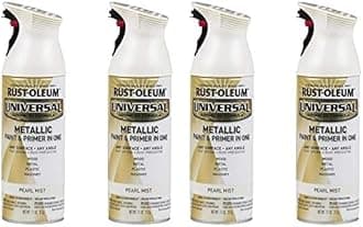 Rust-Oleum 261411-2PK Universal All Surface Metallic Spray Paint, 11 oz, Pearl Mist, 4 Pack