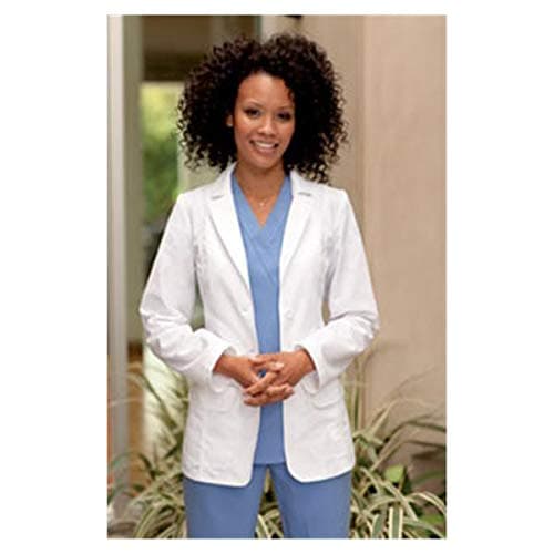 Lab Coat Prima 65% Polyester / 35% Cotton Womens White Lg 28" Ea