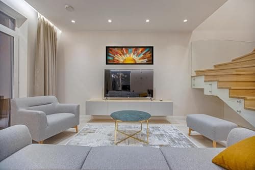 A.D.FRESH MDF Wall Art Wall Decor for Home & Office Decorations, Modern Abstract Wall Sculptures for Bedroom and Living Room | Wall Panel MDF Decor Art (MDF CANVAS SUNNY DAT FRAME)