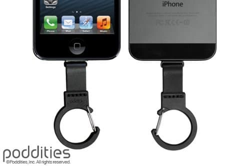 iphone5 strap|poddities - Leather Carabiner Strap black|cell phone strap