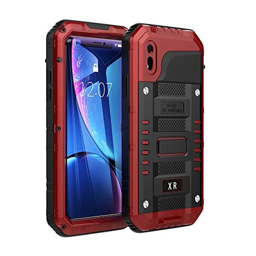 Waterproof Case Compatible with iPhone XR, Military Grade Drop Tested, Heavy Duty, Full Body, 360 Protective, Shockproof, Drop Proof Cover Built-in Screen Protector for iPhone XR 6.1" (Red)
