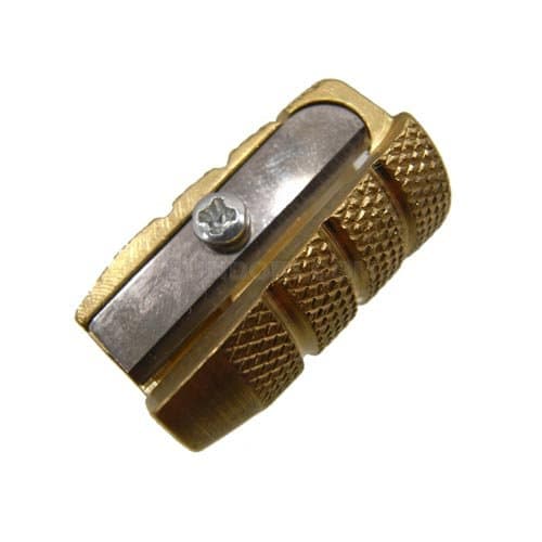 Mobius and Ruppert (M+R) BULLET SHAPED BRASS Pencil sharpener w KEYHOLE (0604-90)