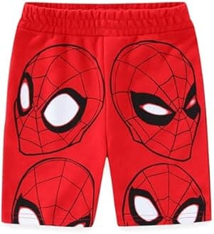 Marvel Spider-Man Boys 2 Piece French Terry Short Sleeve T-Shirt and Shorts Set for Toddler and Big Kids
