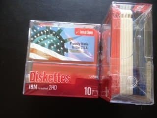 Diskettes IBM formatted 2HD 1.44MB Colors Red, White & Blue