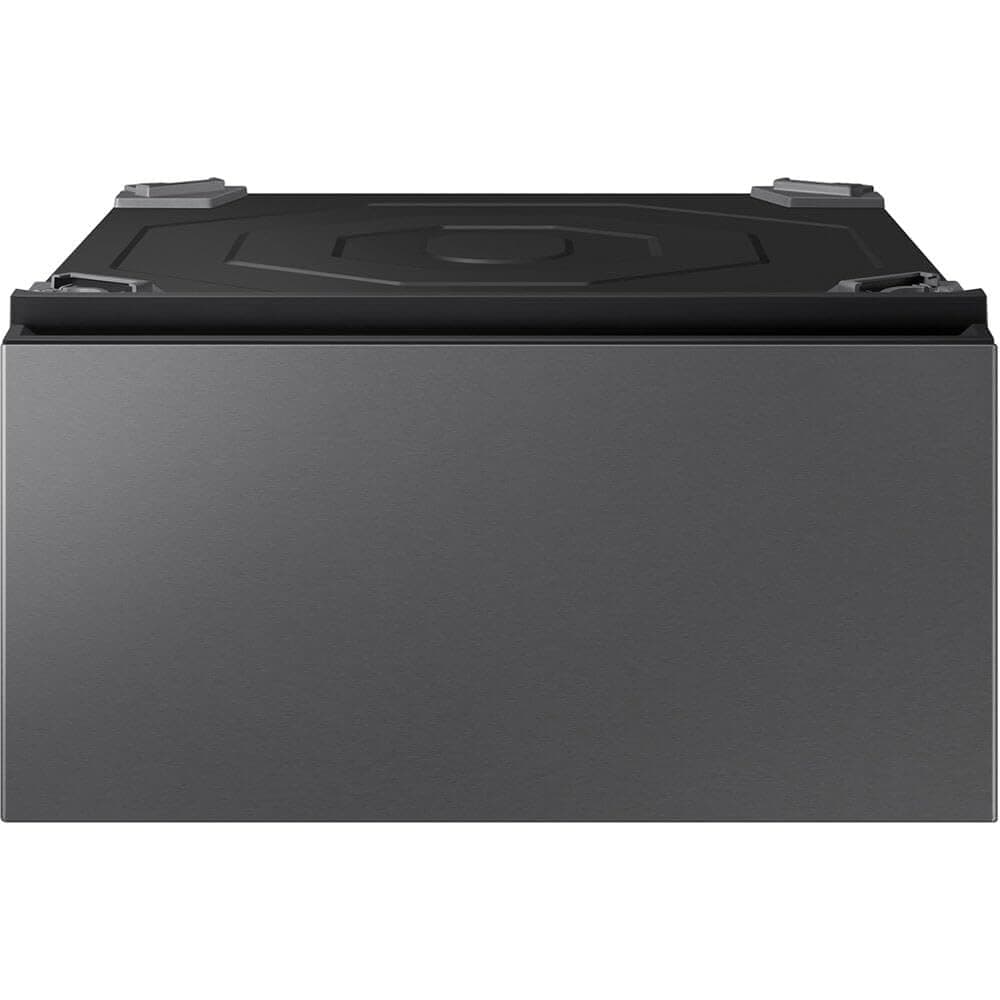 SAMSUNG Bespoke AI Laundry Comb Pedestal with Pull Out Storage Drawer, WE702NZ/US, Dark Steel