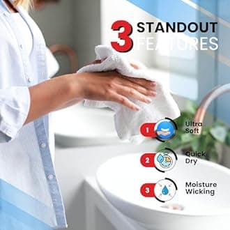 Infinitee Xclusives - 12 Pack Face Cloths |30x30 cm| 100% Cotton Wash Cloths - Ultra Soft & Highly Absorbent Fingertip Towels for Spa, Gym, Hotel & Bathroom |Eloquent Blue|