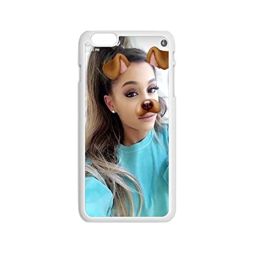 IPhone 6 Case Ariana Grande, PC Phone Case Carrying Cover for iPhone 6/ 6S White ShocResisk