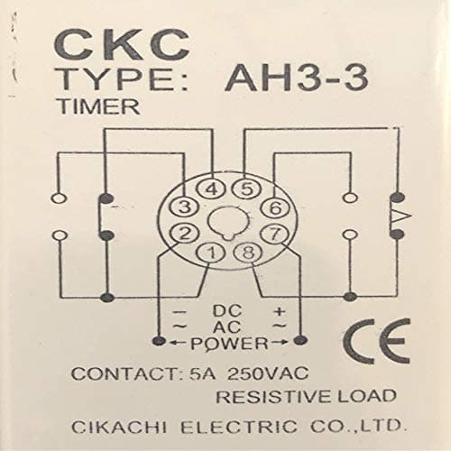 Woljay AH3-3 Time Delay Timer Relay Solid State AC 220V 8 Pins 0-10Min with Socket