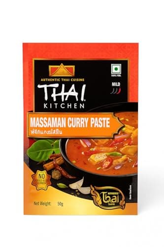 Thai Kitchen Massaman Curry Paste (50g) | Authentic Thai Cuisine | Mild Spicy | Ready To Cook | No Added Colour & Preservatives | 100% Vegetarian