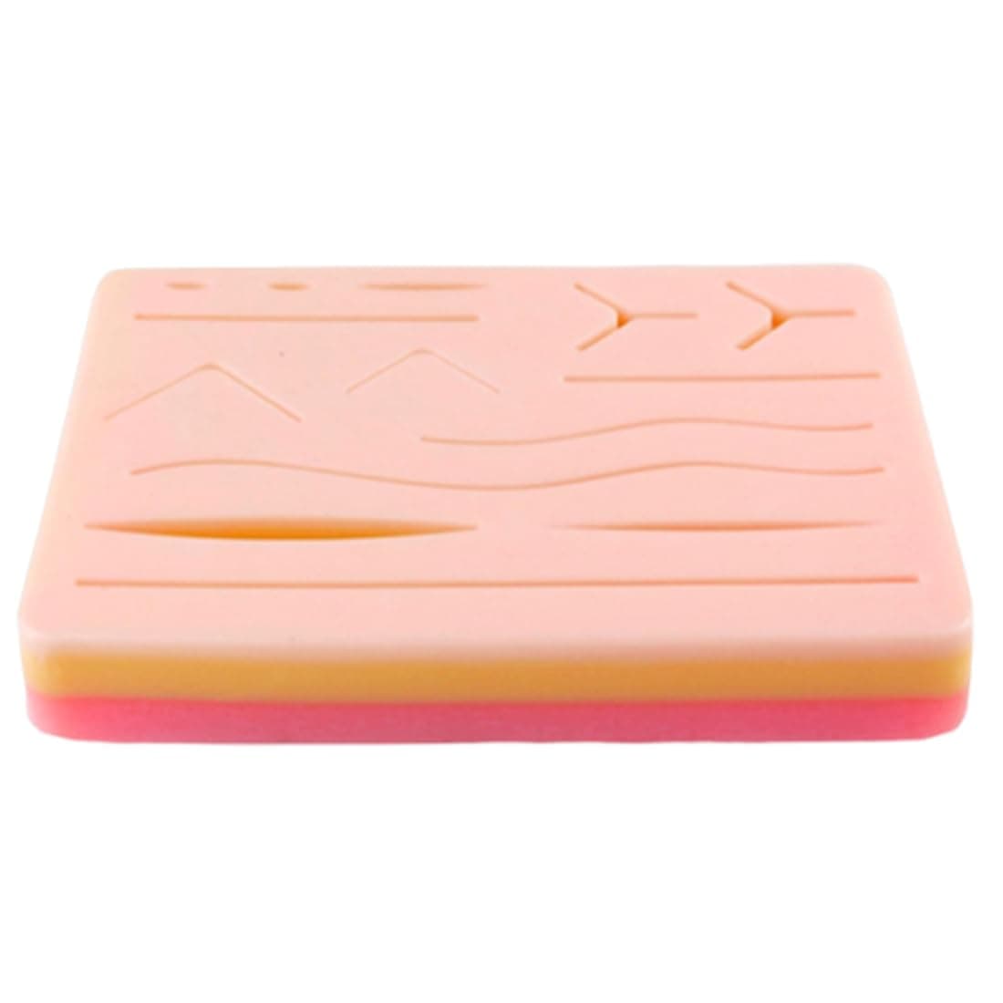 Suture Practice Pad with 14 Pre-Cut Wounds 3 Layers for Medical Dental Student
