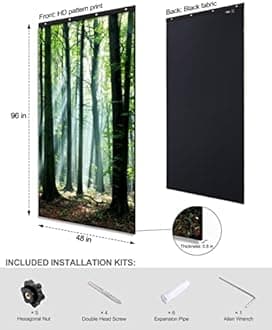 CHOOVEEON Art Sound Absorption Sheet,Acoustic Foam Panels,Decorative Sound Dampening Blanket,Sound Absorbing Curtain,Sound Proofing Sheet For Wall (96"x48"Inch) (96"x48"-20MM, Morning Forest)