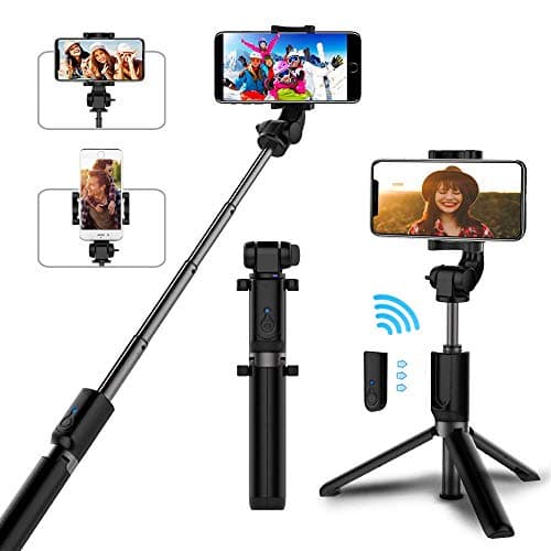 Selfie Stick Bluetooth, AYY Extendable Selfie Stick Tripod with Wireless Remote Selfie Stick Compatible with iPhone 11 Pro Max/11 Pro/11/XS/XS Max/XR/X/8/8 Plus/7/6s/6, Galaxy S20/S10/S9/S8/Note 10