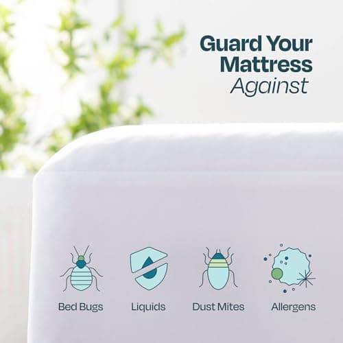 Linenspa Hypoallergenic Breathable Protector, Surface Polyester|Backing: 100 Percent Polyurethane, Mattress Encasement, Full