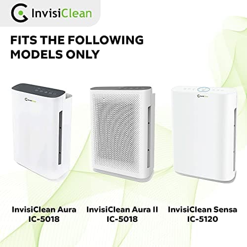 InvisiClean True HEPA/Activated Carbon Replacement Filter - Compatible Aura IC-5018 and Sensa IC-5120 Air Purifier