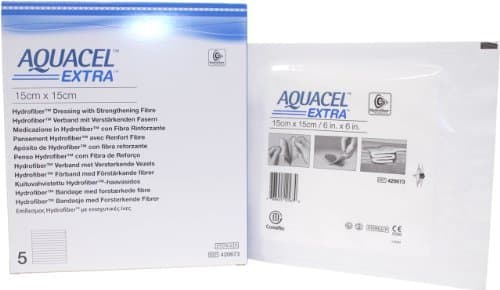 New and Improved AQUACEL EXTRA Hydrofiber dressing 6 x 6 (1 Dressing) by Aquacel