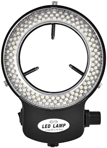 Bulipu White Adjustable 144 LED Beads Ring Light Illuminator for Stereo Microscope&Camera with Adapter(UK Plug,CE Certificate）