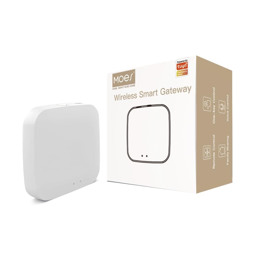 MOES Tuya ZigBee Smart Gateway Hub for Home Automation, Compatible with all Tuya ZigBee Smart Products