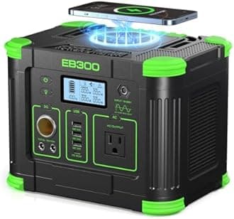 GRECELL 300W Portable Power Station 288Wh Solar Generator with USBC PD 60W, 110V Outlet Perfect for Camping, Outdoor Trips, Home Backup & Travel