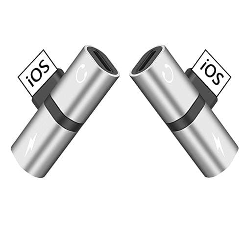 Headphone Jack Adapter Splitter for iphone 11 Headphone adaptor (Audio+Charge+Volume Control+Call) for iPhone 8/8 Plus/X / 7/7 Plus/Xs/Max/XR Dongle Earphone Connector iOS 12 Higher for iPhone Headset