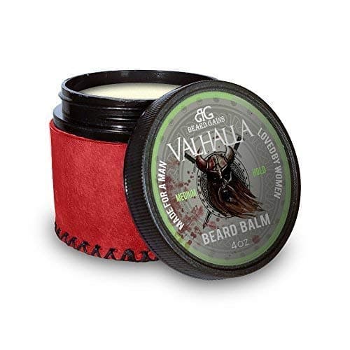 Valhalla Luxury Scented Beard Balm Medium Butter Hold | 100% Organic Viking Beard Conditioner for Men | Style, Shape & Tame Facial Hairs | Made in USA