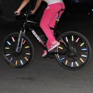 12Pcs Yellow Spoke Reflector Clips Safety Reflective Mount Warning Light Tube - For All Standard Spoked Wheels - Riding Wheelchair Cycling Mountain Bike Bicycle